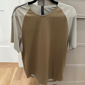 Lululemon Tan and Brown Short Sleeve Tee